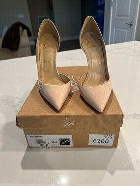 Christian Louboutin Blush Patent Leather D'Orsay Pumps